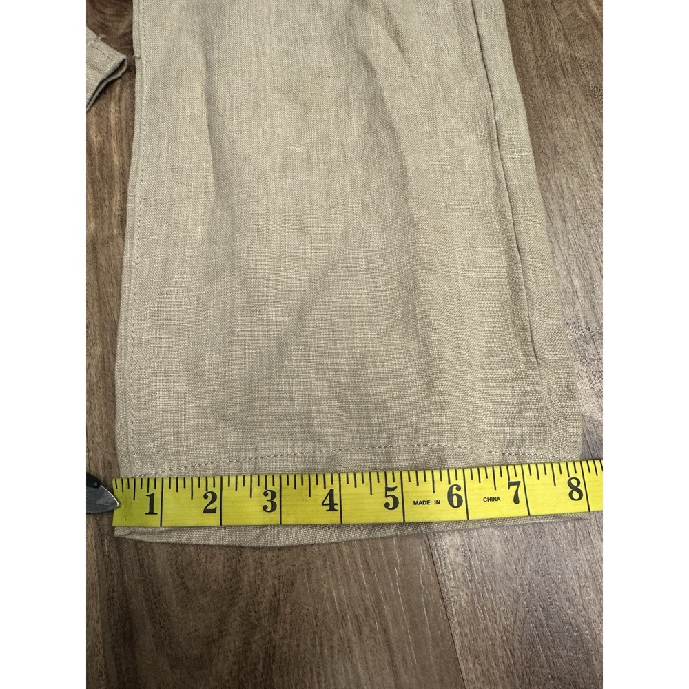 DL1961 Lukas Slim Straight Pantalon Khaki Linen Pants 32 x 32.5 - Picture 8 of 10